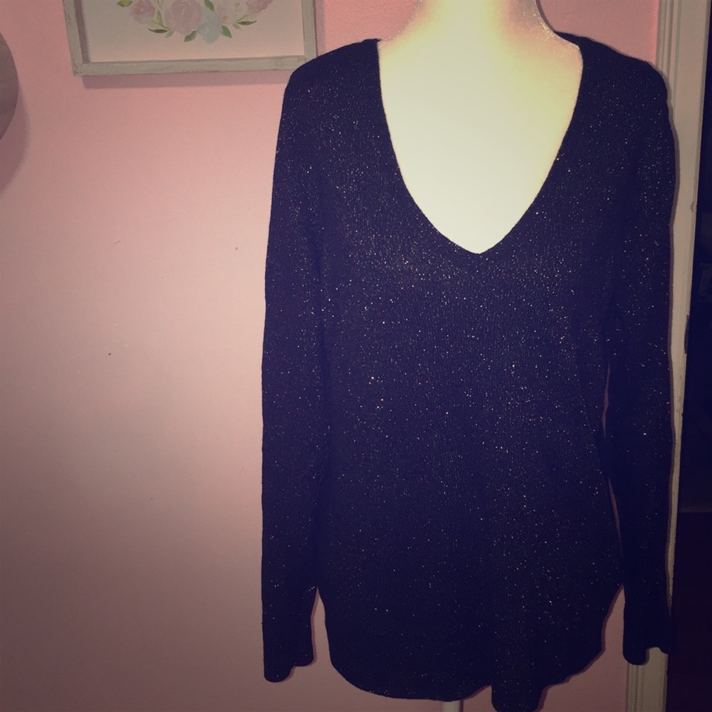 Old Navy black with gold sweater L